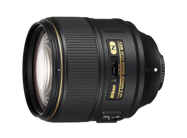 Nikon 105mm AF-S  f/1.4E ED Lyssterkt portrettobjektiv 